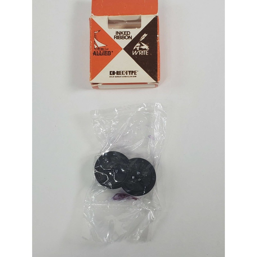 Ko-Rec-Type Allied Write Adding Machine Inked Ribbon Twin Spool Black